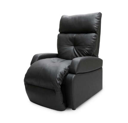 Fauteuil releveur Cosy, Médium, en vinyle noir, avec modules de couettes zippés