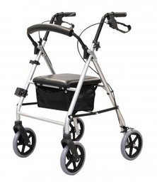 [060.381] Rollator 4 roues pliable GCARE EASY en aluminium gris clair